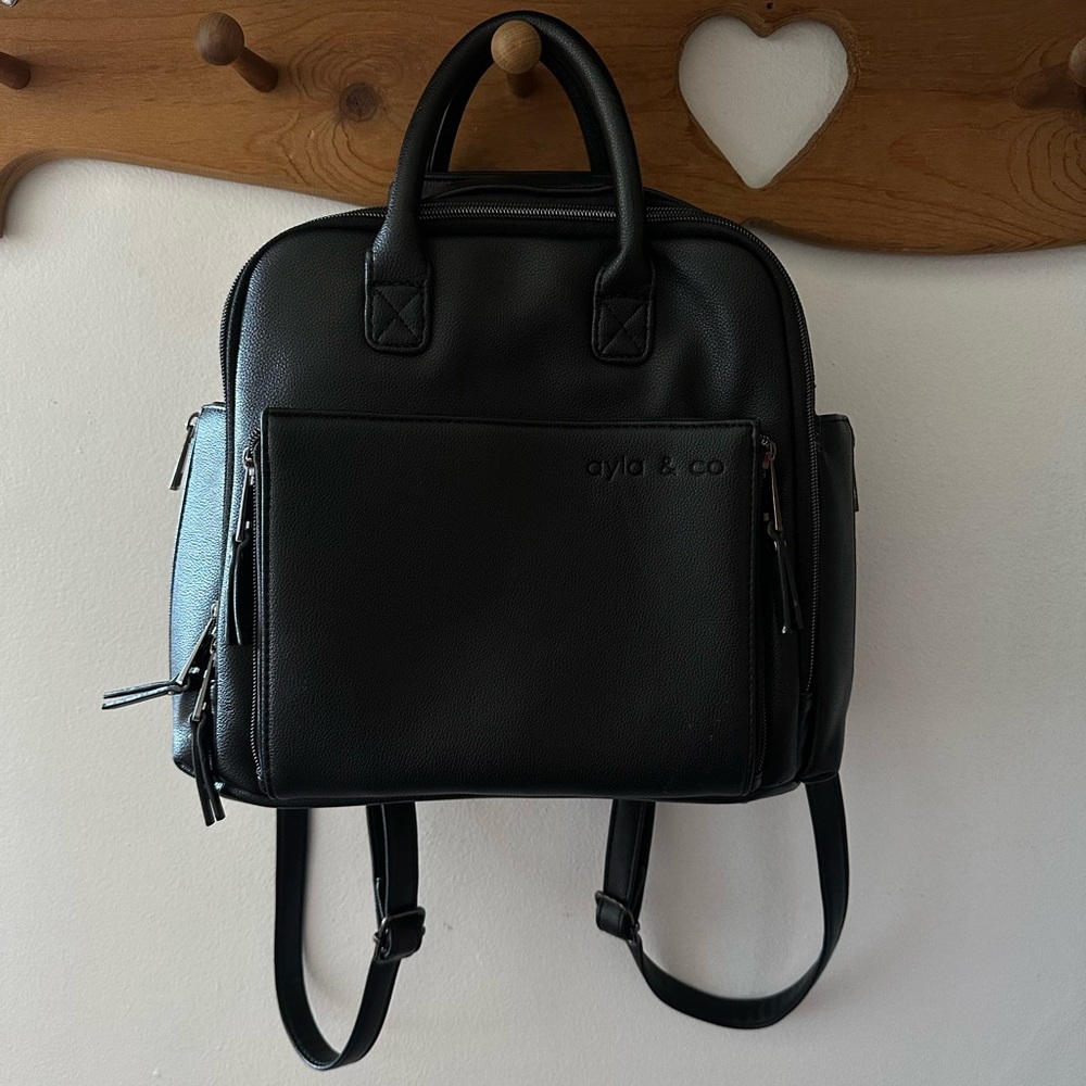Ayla & Co Mini Black Diaper Bag